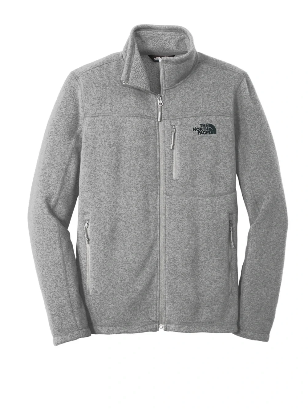 The North Face Men's Heather Gray Full-Zip Fleece Jacket